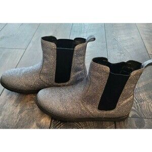Old Soles Ankle Boots Girls 3.5 Silver Glitter Kids